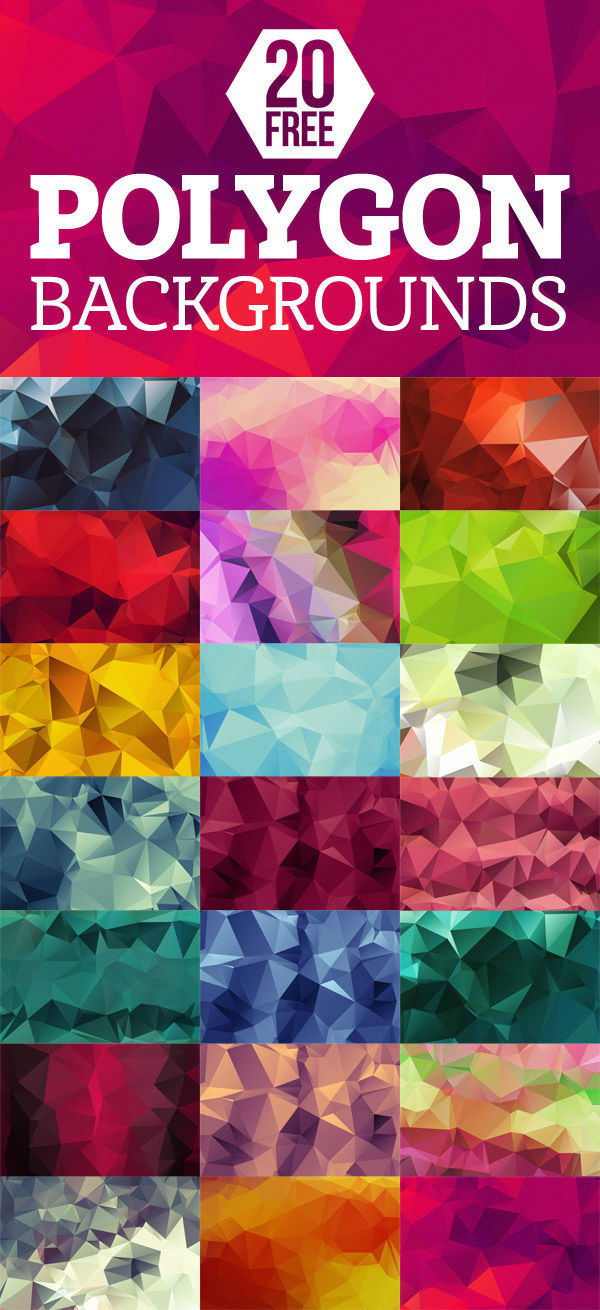 20 free polygon backgrounds #free #polygon #background