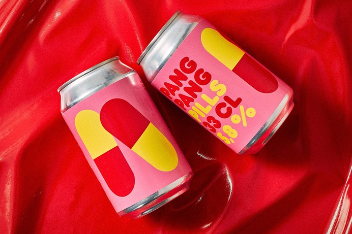 Pangpang Pills Packaging - Mindsparkle Mag Jens Nilsson designed this beautiful project which consisted on the packaging design for PangPang Pills – the new 5.8% dry hopped pilsner from Swedish microbrewery PangPang. #logo #packaging #identity #branding #design #color #photography #graphic #design #gallery #blog #project #mindsparkle #mag #beautiful #portfolio #designer