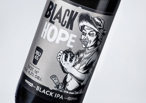 AleBrowar Black Hope #packaging #beer #label #bottle