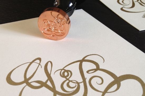 G & B Wedding Invites #invite #design #monogram #seal #wax #type #wedding