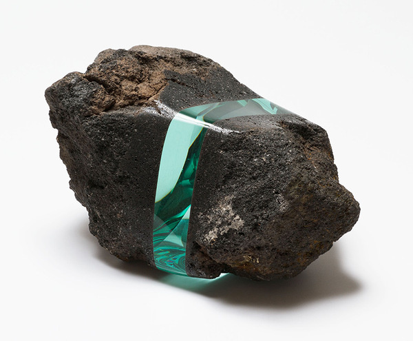 Unexpected Layers of Glass Added to Stones and Books by Ramon Todo #glass #rock #nature #future