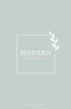 Premade leaf square logo design. Fully customizable modern brand identity for purchase.