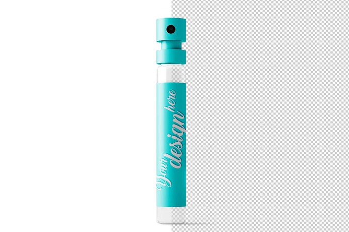 Sample Spray Perfume Bottle Mockup