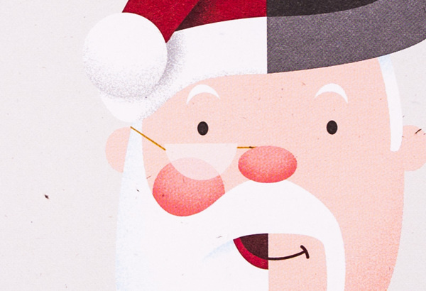Company Christmas Card #infographic #simple #christmas #holiday #character #illustrator #santa claus