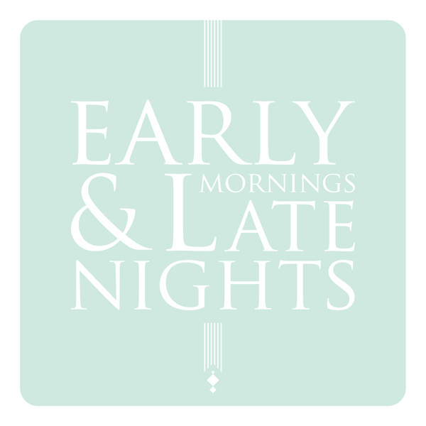 Early Mornings & Late Nights. #design #lines #decal #typography