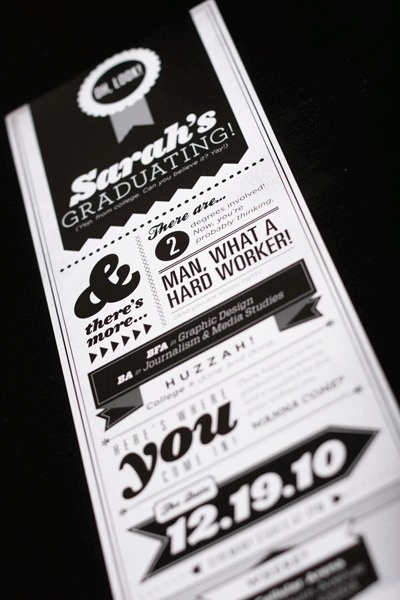 chasingthefeelings #white #invitation #black #and #type