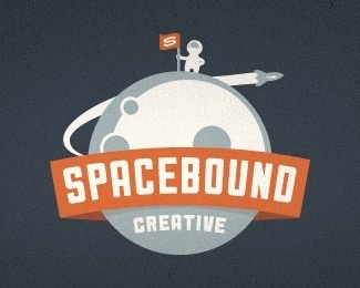 Spacebound Creative by growcase #logo #retro