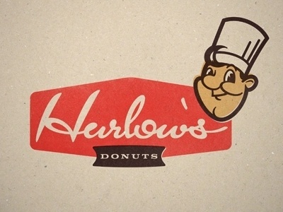 Dribbble - Harlow's Donuts by Kyle Dingman #logo #script #retro #donuts