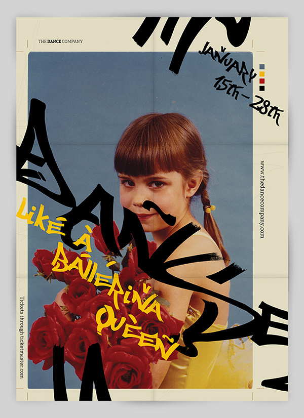 The Dance Company on Behance #girl #ballerina #ballet #dance #tag #vintage #poster