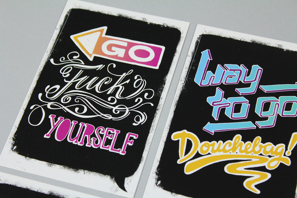 Dirty Bandits 'Ex Boyfriend Series' #lettering #prints #bandits #dirty #postcards #typography