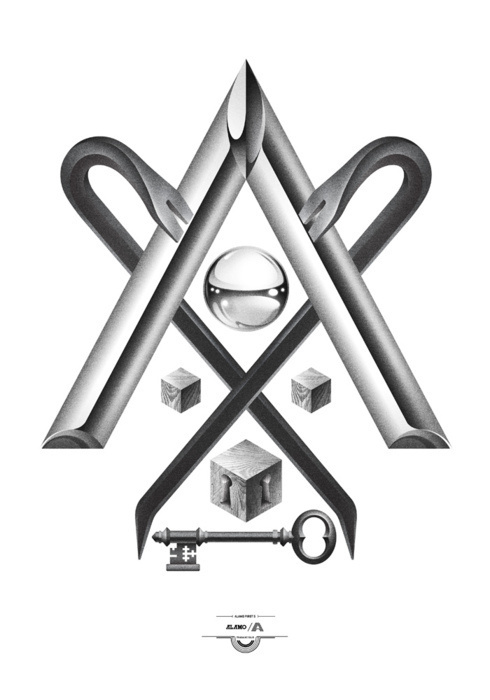Designersgotoheaven.com @andreirobu Trabalho Sujo - Designers Go To Heaven #crowbar #illuminati #logo