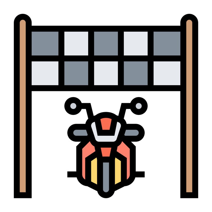 See more icon inspiration related to race, bike, sports and competition, motor sports, finish line, transportation, start, bikes, motorcycle, motorbike and transport on Flaticon.