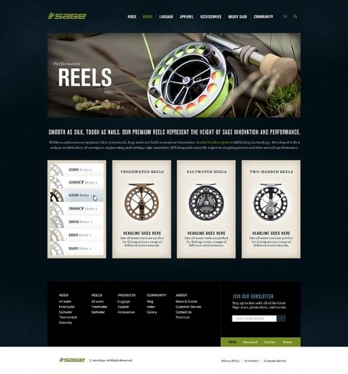 Sage Fly Fishing on the Behance Network #website