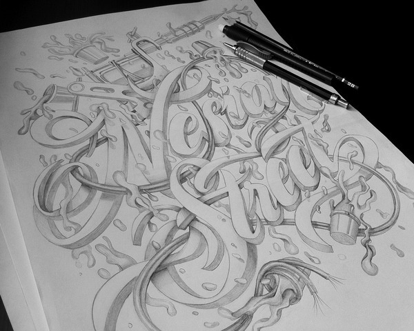 T Shirt Design Nesian Street on Behance #lettering #hand #made #type #pencil #sketch