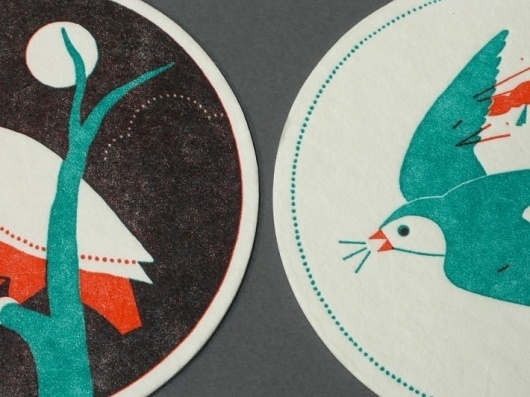 Letterpress Coasters by Ryan Todd | New Found Original #illustration #letterpress #animals