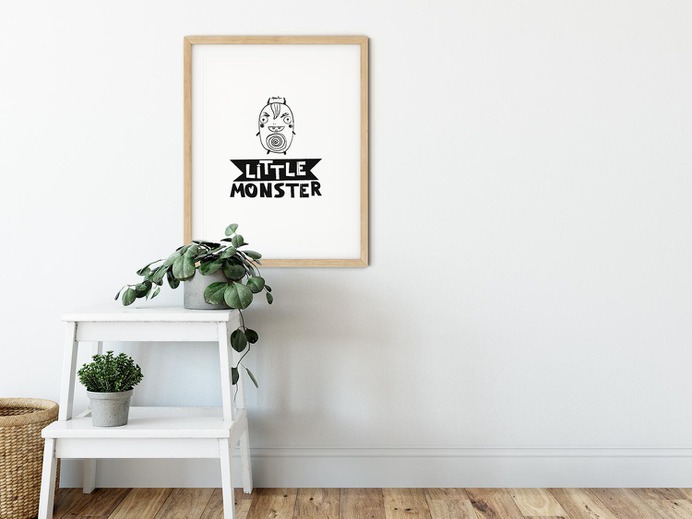 Little Monster Kids Nursery Scandinavian Wall Art – Pikstok