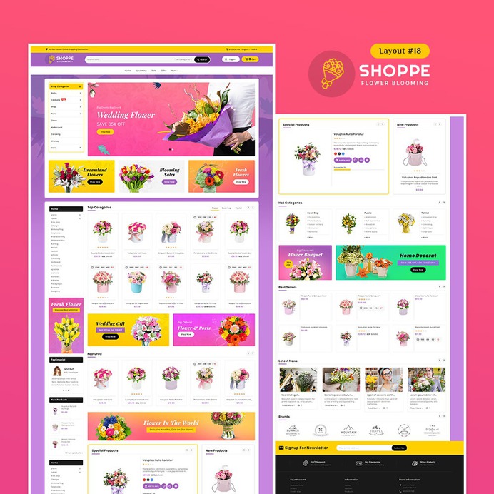 #Shoppe #Flower #Floral #Mega - #MultiPurpose #Mega Store - #Prestashop #Responsive #Theme | #TemplateTrip #eCommerce #Website #Design #Template