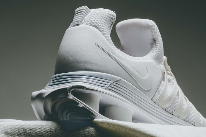 Nike Shox Gravity Triple White Colorway Clean Monochrome Invincible how to buy cop purchase sneakers trainer 2000s footwear style