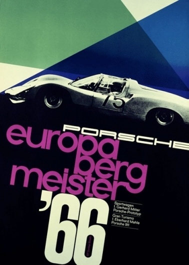 grain edit · Vintage Porsche Posters #bergmeister #1966 #europa #porsche #volz