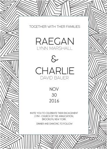 Lines - Engagement Invitations #paperlust #weddinginvitation #weddinginspiration #weddingstationery #engagement #engagementinvitation #card