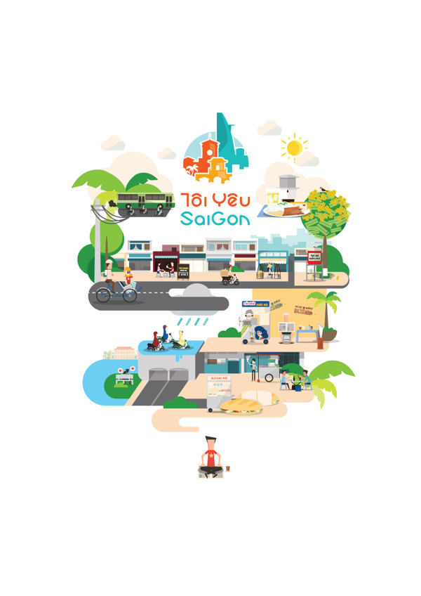 Saigon Illustrations by Tú Bùi #vietnam #illustration #saigon #tbi