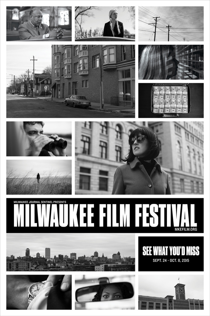 Campaign poster for 2015 Milwaukee Film Festival. #milwaukee #milwaukeefilm #milwaukeelandmarks #illustration