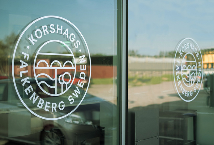 Korshags by Kurppa Hosk #brand design #logo #sign #glass print