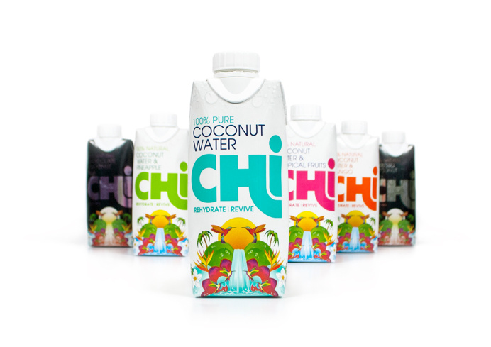 Chi Coconut water #packaging #coconut #coconutwater #illustration #branding #design #packaging #coconut #coconutwater #illustration #brandin