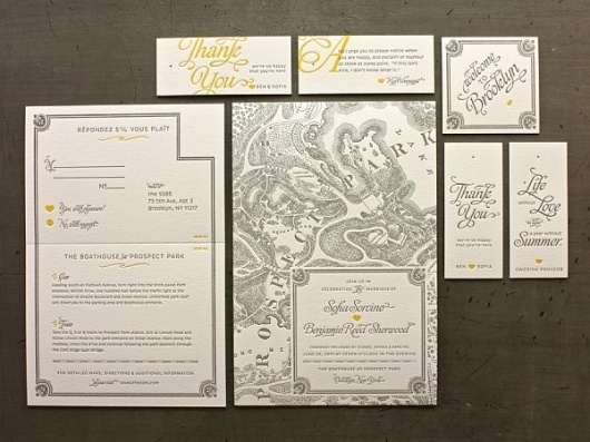 Brooklyn Wedding Invitations « Beast Pieces #print #letterpress #typography