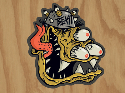 Beast Sticker #beast #design #illustration #monster #character