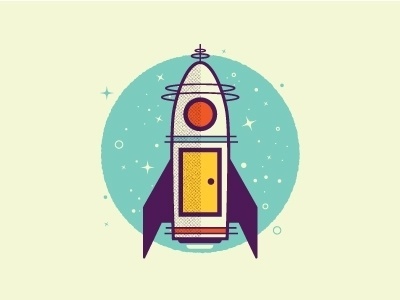 Dribbble - It's a rocket ship by Zach Graham #ship #rocket #ilustration