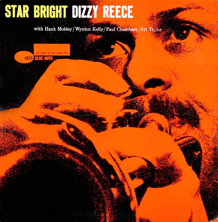 Dizzy Reece, Blue Note 4023 monotone jazz album cover