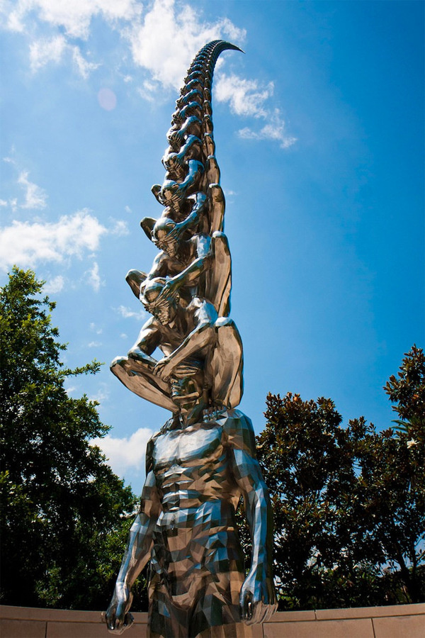 Karma: A Tower of Blinded Men Rising into the Sky by Do Ho Suh #sculpture #art