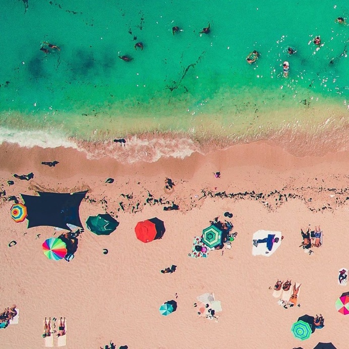 Beachscapes of Miami: Minimalist and Colorful Drone Photography by Luis Aguilera