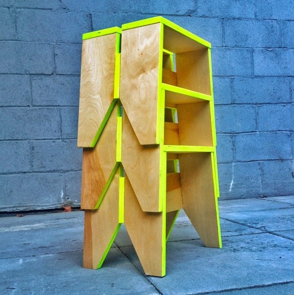 Stack Stool by Kahokia Design, Brooklyn, NY #modular #ny #bench #stool #wood #furniture #stacking #kahokia #stools #york #plywood #seating #brooklyn #new