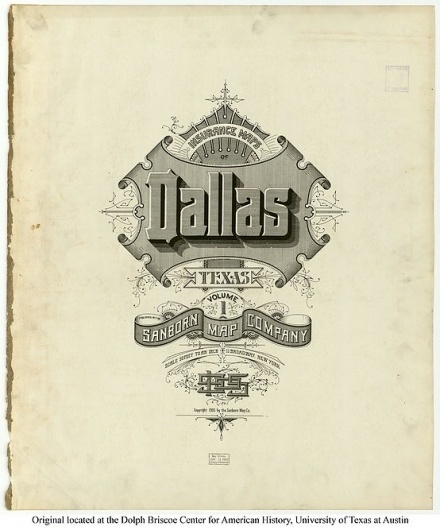 Sanborn Map Company title pages / Sanborn Insurance map - Texas - DALLAS - 1905 #typography #lettering 100% 3400 × 4094 pixels The Typography of Sanb