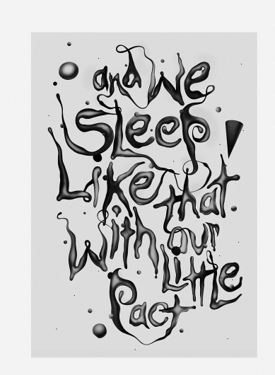 And We Sleep — Mario Hugo #white #black #illustration #and #typography