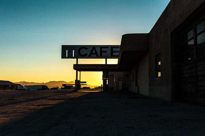 Desert Center California Photography - Mindsparkle Mag Beautiful photoshoot of a deserted diner in California. The shoot is entitled Desert Center, California, and it was captured by Mickey Strider in San Diego. #design #identity #color #photography #graphic #design #gallery #blog #project #mindsparkle #mag #beautiful #portfolio #designer