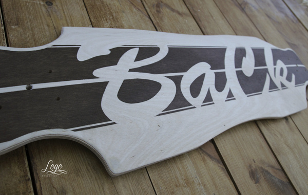 Logo model #longboard #ba #ck #wood #typography