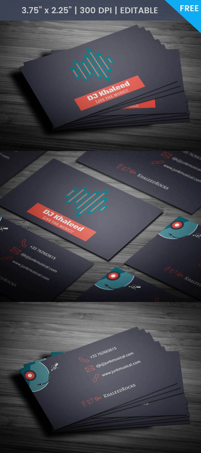 Free Djing Business Card Template