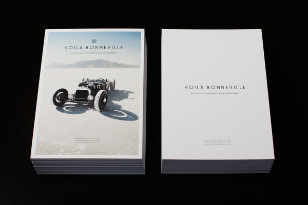 Voila Bonneville Photography book | Indiegogo #design #cars #postcard #cards #typography