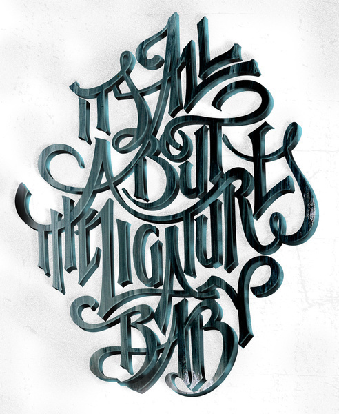 Aha Yeah! #type #lettering #ligature #typography