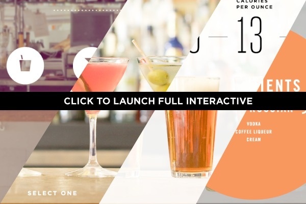 VN C5 interactive banner #calorie #interactive #count #alcohol #design #graphic #health