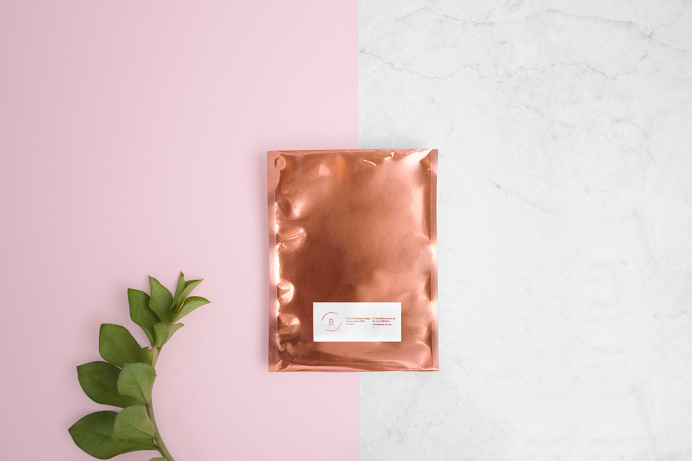 Le Brass Homeware palm leaf green white marble gold golden logo logotype branding corporate design identity business card print letter lette
