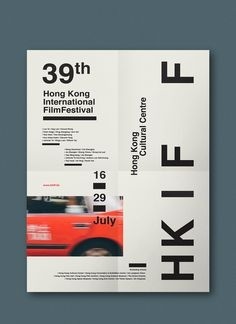 Poster for the International film festival in Hong Kong #poster #filmfestival #typography #graphicdesign #hkiff #print #printdesign #china