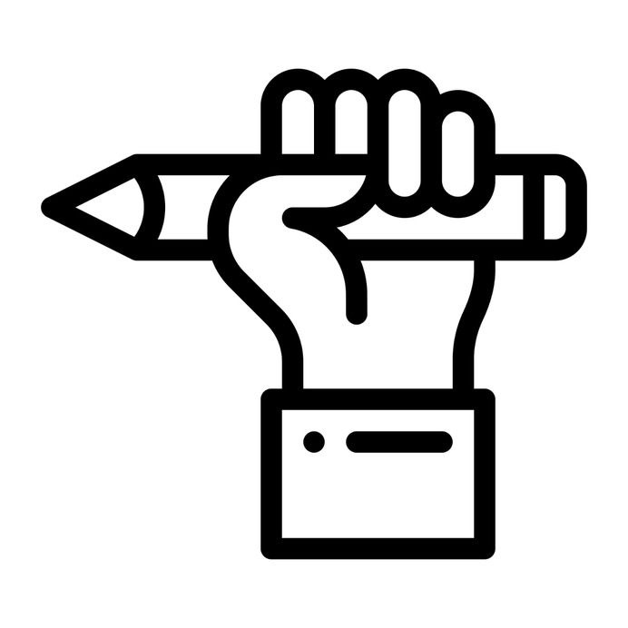 See more icon inspiration related to write, student, pencil, hand, education, writing, hand gesture, hands and gestures and gestures on Flaticon.