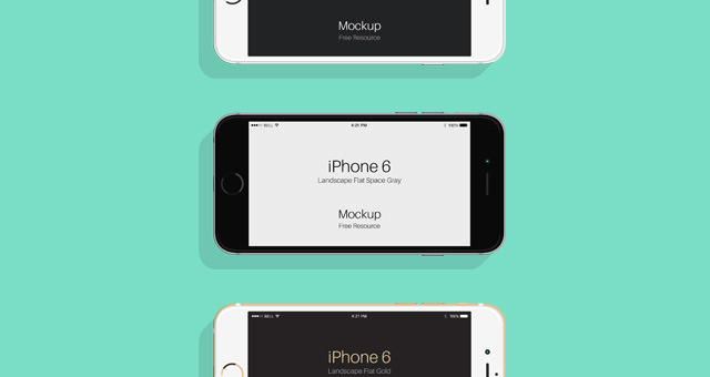 Free Flat iPhone 6 Mockup