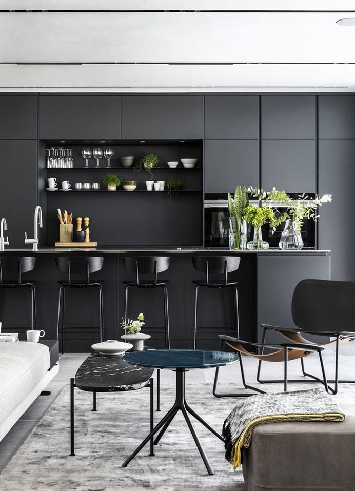 80 Black Kitchen Creative Designs - #design #kitchen #black #furniture #decor #interior #home