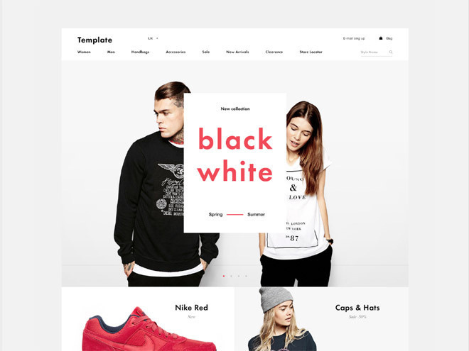 Shop : Free Responsive Ecommerce PSD Template