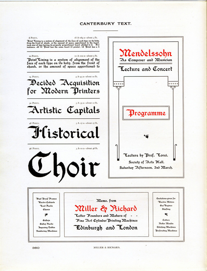 Canterbury Text type specimen #type #blackletter #specimen